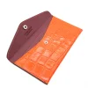 Katy Croco Orange Card Holder Leather Wallet interior