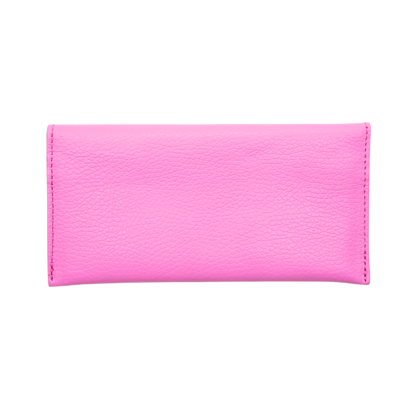 katy pink card holder leather wallet back