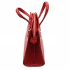 carine red leather handbag zip