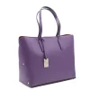 stud purple tote leather bag side