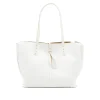 bela white tote leather bag