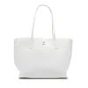 bela white tote leather bag back