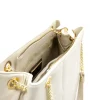 charlotte beige leather shoulder bag interior detail