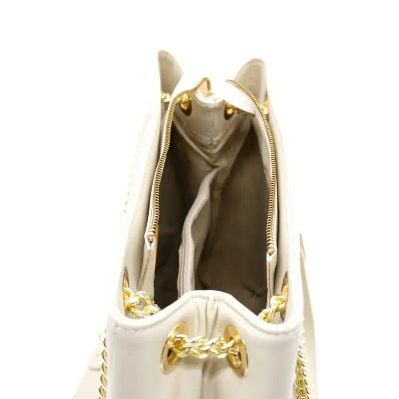 charlotte beige leather shoulder bag interior