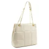 charlotte beige leather shoulder bag side