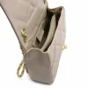 classy m shouler leather bag beige interior