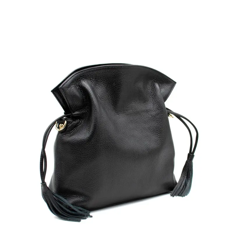 double black multiway leather bag side