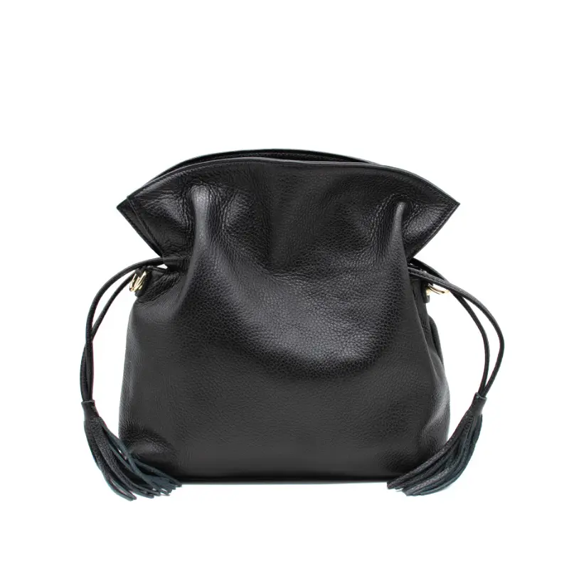 double black multiway leather bag