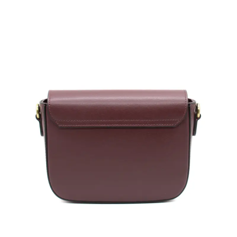 horsy bordeaux crossbody leather bag back