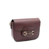 horsy bordeaux crossbody leather bag side