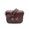 horsy bordeaux crossbody leather bag strap