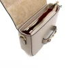 horsy taupe crossbody leather bag interior