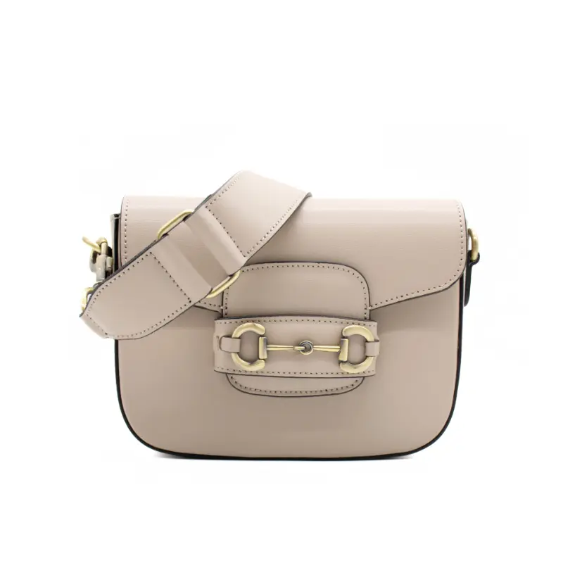 horsy taupe crossbody leather bag strap