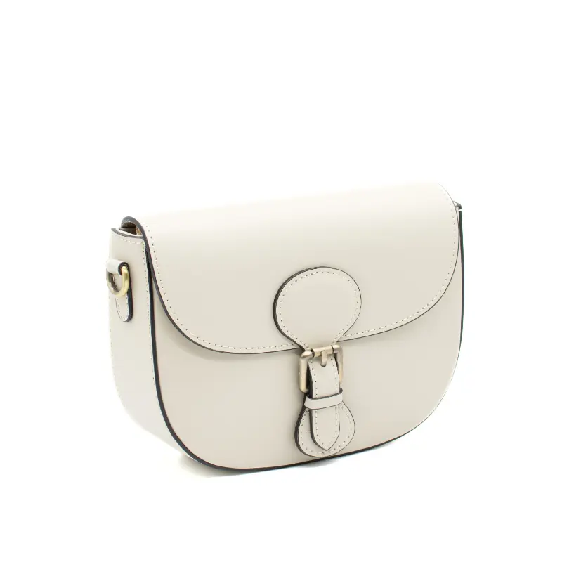 lili beige crossbody leather bag side