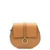 loop camel leather shoulder bag