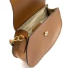 loop camel leather shoulder bag interior