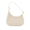 moon beige shoulder leather bag