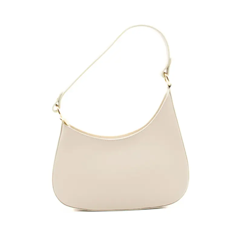 moon beige shoulder leather bag back