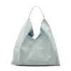 sahara mint shopper leather bag