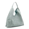 sahara mint shopper leather bag side