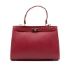 sophia red leather handbag