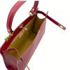 sophia red leather handbag interior