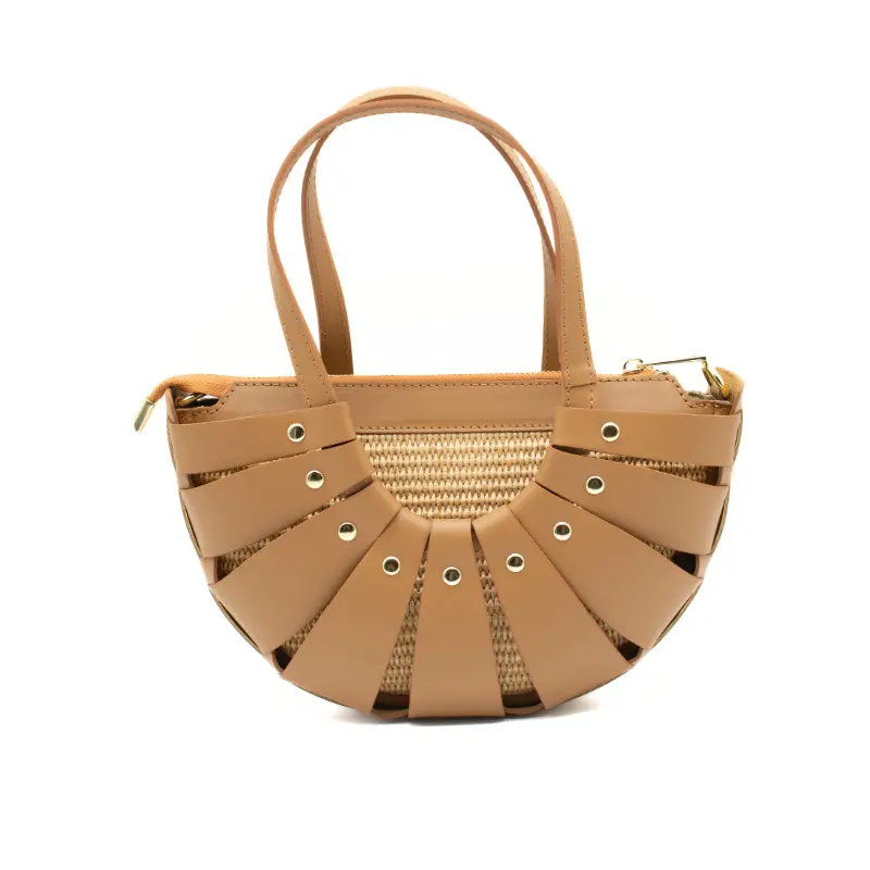 sunshine s camel leather handbag back