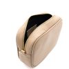 bb taupe leather crossbody bag interior detail