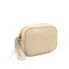 bb taupe leather crossbody bag side