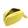 bb yellow leather crossbody bag interior