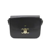 chic black crossbody leather bag gold personalization