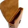 chic camel crossbody leather opened