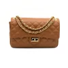 classic m camel shoulder leather bag