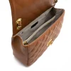 classic m camel shoulder leather bag interior