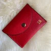 katy red leather cardholder personalized