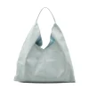 sahara mint shopper leather bag silver personalization