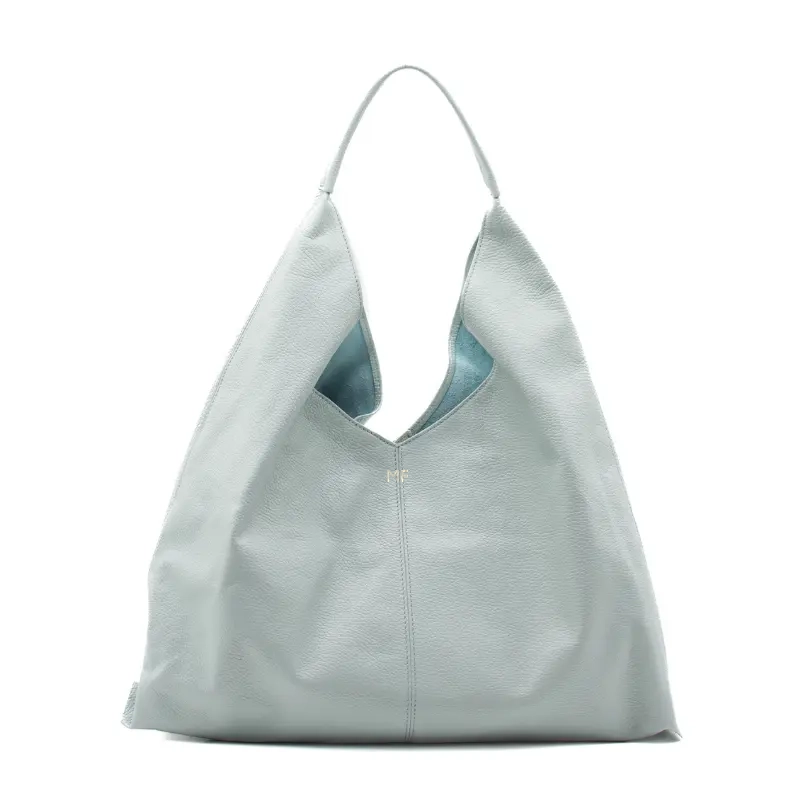 sahara mint shopper leather bag silver personalization