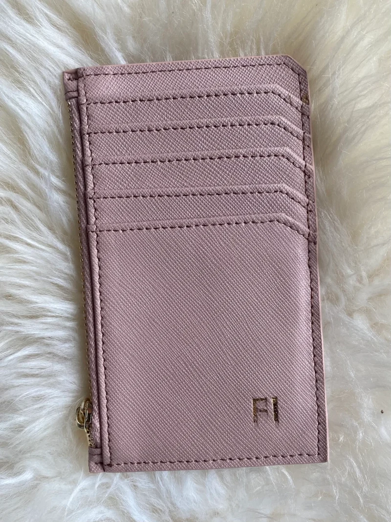 sarah nude wallet gold personalization