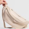 bumb leather bag beige model