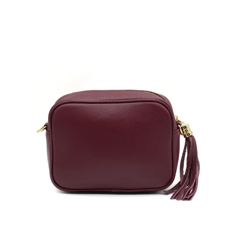 bb burgundy leather crossbody bag