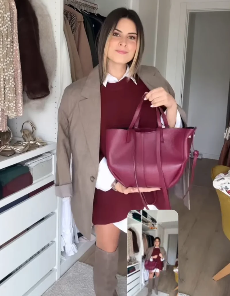 catarina fernandes bordeaux leather handbag catarina fernandes bordeaux leather handbag