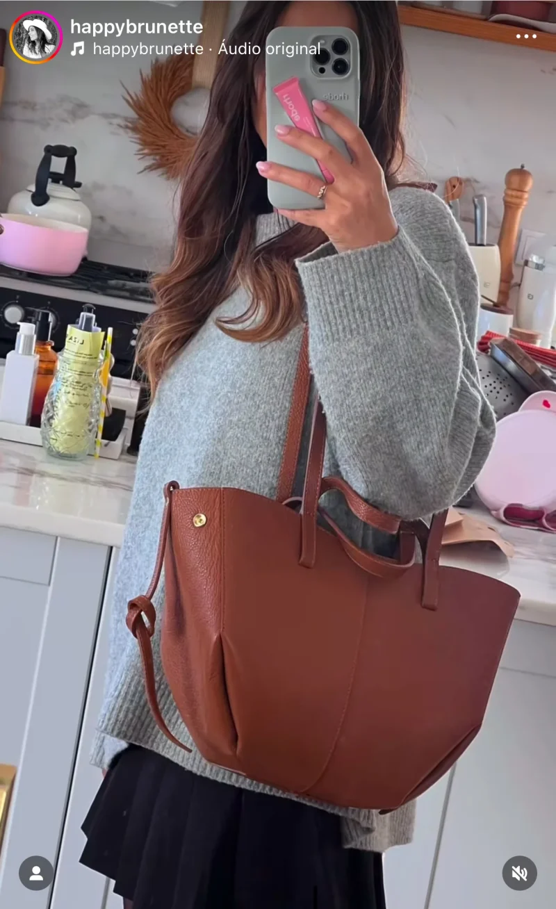 louise camel leather bag brunette louise camel leather bag brunette