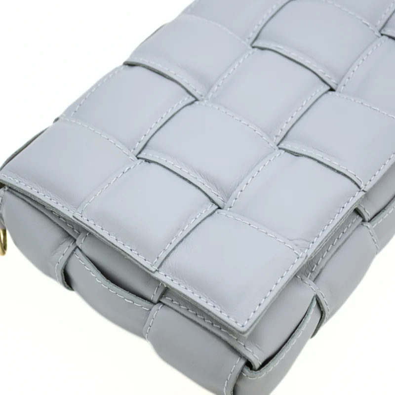 Braid Blue Crossbody Leather Bag details Braid Blue Crossbody Leather Bag details