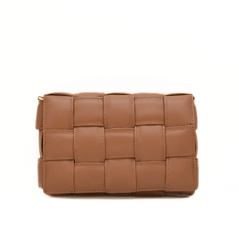 Braid Camel Crossbody Leather Bag Braid Camel Crossbody Leather Bag