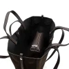 mag suede dark brown leather handbag interior bag