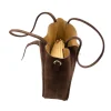 Parfait brown suede tote bag interior details