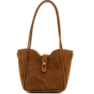 Parfait camel suede tote bag