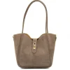 Parfait taupe suede tote bag