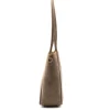 Parfait taupe suede tote bag side detail