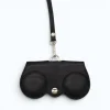 black leather sunflasses case